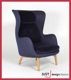 Fritz Hansen Ro JH1  Blauw Fluweel Nieuwstaat (voorraad:2), Zo goed als nieuw