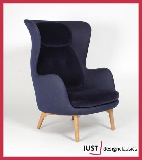 Fritz Hansen Ro JH1  Blauw Fluweel Nieuwstaat (voorraad:2), Huis en Inrichting, Fauteuils, Zo goed als nieuw