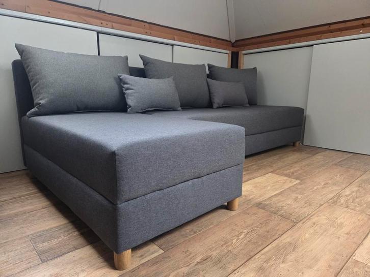 Nieuwe slaapbank met chaise longue - HAMPEN jysk, Huis en Inrichting, Banken | Sofa's en Chaises Longues, Nieuw, Tweepersoons