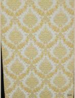 13962 Barok behang geel oranje goud bloemen 70s retro swiet, Huis en Inrichting, Verzenden, Minder dan 10 m², Beige