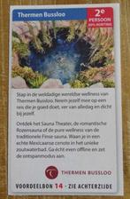 Thermen Bussloo in Voorst kortingsbon 2e persoon 50% korting, Tickets en Kaartjes, Twee personen, Kortingsbon, Spa of Sauna