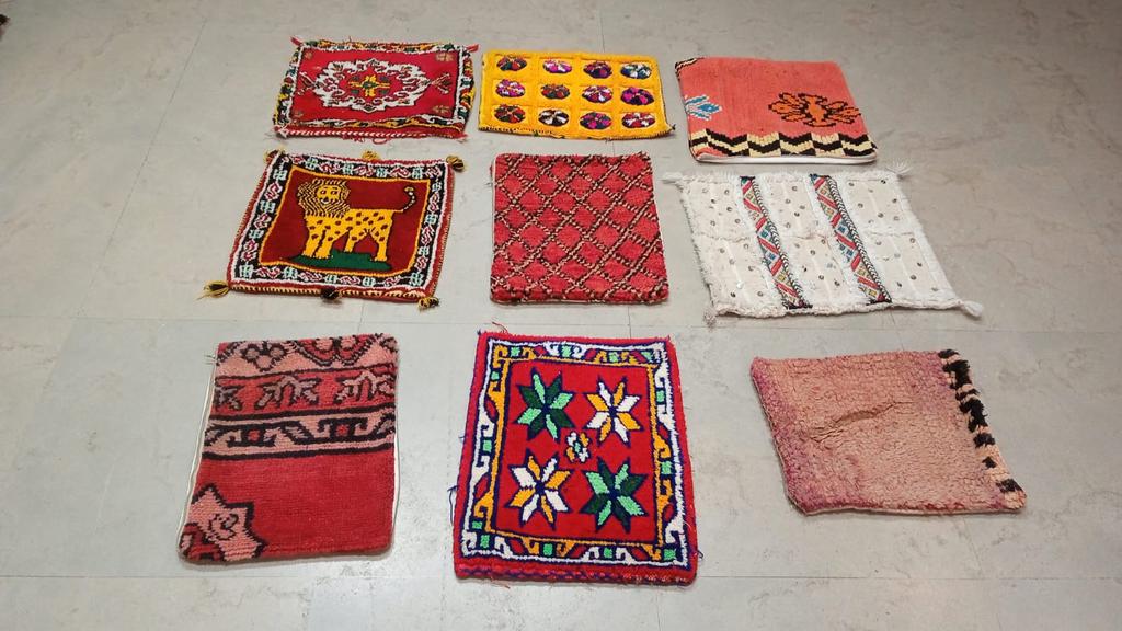 Marokkaanse kussen berbers berber kelim, Ophalen of Verzenden, Gebruikt, Overige kleuren, Vierkant