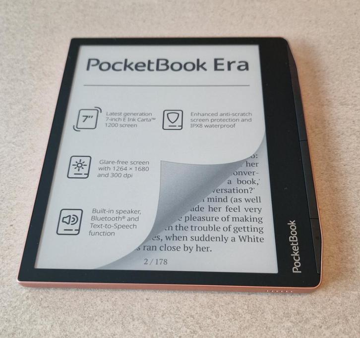 PocketBook e-Reader Era 64Gb, Computers en Software, E-readers, Zo goed als nieuw, 7 inch, 16 GB of meer, Bluetooth, Touchscreen