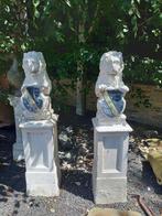 2 dezelfde stenen leeuwen, Ophalen, Gebruikt, Steen