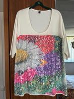 Nieuw shirt met pailetten van Yoek., Kleding | Dames, Grote Maten, Ophalen of Verzenden, Nieuw, Wit, Shirt of Top