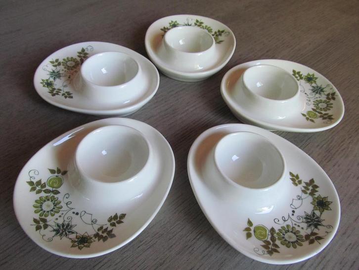 5 Figgjo Flint Eierdoppen, Huis en Inrichting, Keuken | Servies, Zo goed als nieuw, Overige typen, Overige stijlen, Keramiek, Ophalen of Verzenden