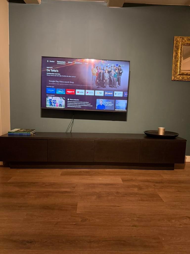 Van Rossum Eikenhouten Designer TV Meubel, Eikenhout, Ophalen of Verzenden, Zo goed als nieuw, 200 cm of meer