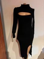 MADE IN ITALY jurk met split maat S  origineel ZGAN, Made in Italy, G, Zwart, Ophalen of Verzenden