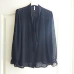 Zwarte voile blouse, Kleding | Dames, Blouses en Tunieken, Ophalen of Verzenden, Zo goed als nieuw, Zwart