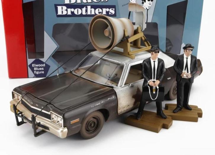 AUTO WORLD Blues Brothers Bluesmobile 1974 Dodge Monaco, Hobby en Vrije tijd, Modelauto's | 1:18, Nieuw, Auto, Overige merken