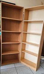 Twee boekenkasten in beuken kleur, Huis en Inrichting, Kasten | Boekenkasten, 50 tot 100 cm, 25 tot 50 cm, 150 tot 200 cm, Gebruikt