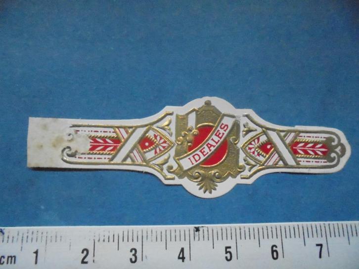 Oude sigarenband IDEALES, Verzamelen, Rookartikelen, Aanstekers en Luciferdoosjes, Gebruikt, Sigarenbandjes, Ophalen of Verzenden