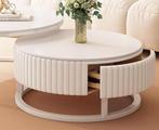 Salon tafel, Huis en Inrichting, Tafels | Salontafels, Ophalen, 100 tot 150 cm, Rond, Nieuw