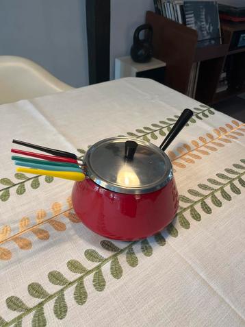Vintage Fondue Set - Rood beschikbaar voor biedingen