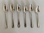 2 x 2 lepels met parelrand (verzilverd), Antiek en Kunst, Ophalen of Verzenden