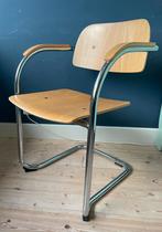 6 industriële chrome multiplex stoelen, Ophalen, Gebruikt, Overige kleuren, Vijf, Zes of meer stoelen