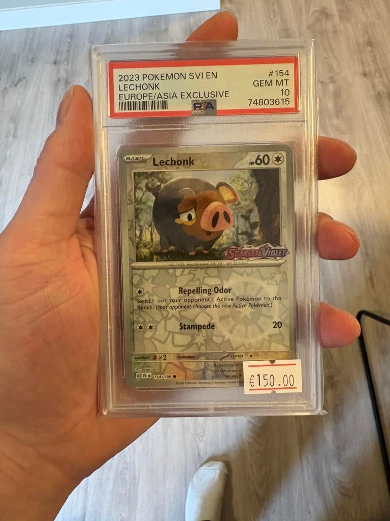 Pokemon Lechonk Promo PSA 10, Ophalen of Verzenden, Zo goed als nieuw