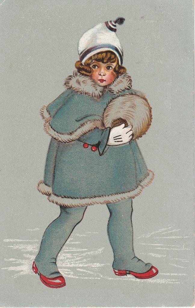 MEISJE JURK HOEDJE UIT 1931 ZEER MOOIE OUDE KAART KJ747, Verzamelen, Ansichtkaarten | Themakaarten, Gelopen, 1920 tot 1940, Overige thema's