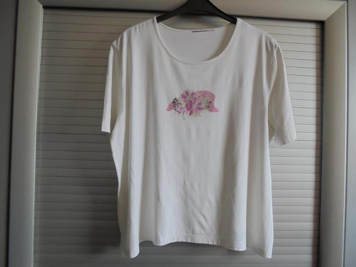 frankwalder shirt wit maat 48, Kleding | Dames, T-shirts, Gedragen, Maat 46/48 (XL) of groter, Wit, Korte mouw, Ophalen of Verzenden