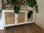 Dressoir met rotan deuren, 100 tot 150 cm, Ophalen of Verzenden, Zo goed als nieuw, 25 tot 50 cm