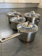 Mooie Sola pannenset voor gas, Huis en Inrichting, Keuken | Potten en Pannen, Ophalen of Verzenden, Zo goed als nieuw, Rvs, Pannenset