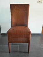 4 originele Loyd Loom stoelen,  walnootbruin, KIJKEN = KOPEN, Huis en Inrichting, Gebruikt, Ophalen of Verzenden, Vier, Bruin