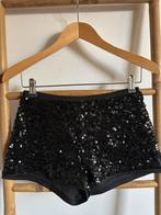 Zwarte glitter hotpants / korte broek - Z.G.A.N., Kleding | Dames, Kort, Ophalen of Verzenden, Zo goed als nieuw, Maat 36 (S)