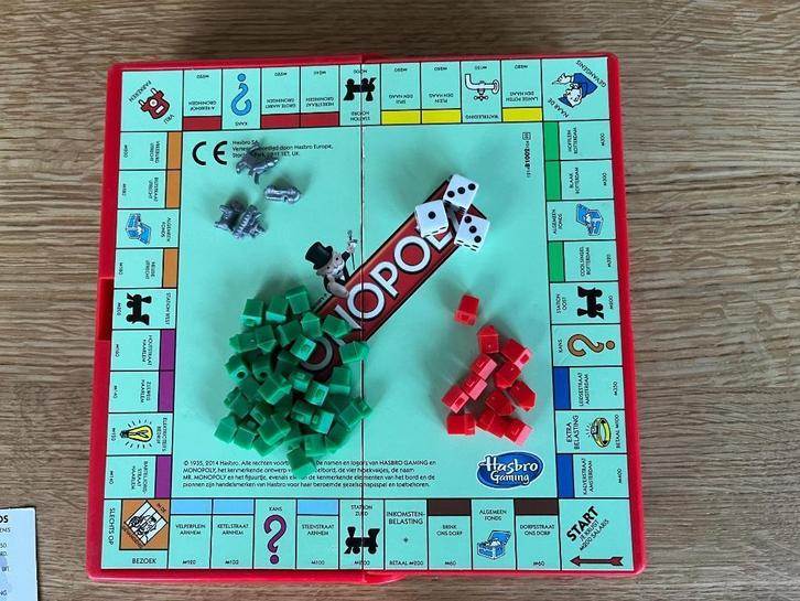 Hasbro - Monopoly Reis editie, Hobby en Vrije tijd, Gezelschapsspellen | Bordspellen, Gebruikt, Een of twee spelers, Drie of vier spelers