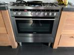 Siemens RVS fornuis 90 cm, Ophalen, Gebruikt, 60 cm of meer, Gas