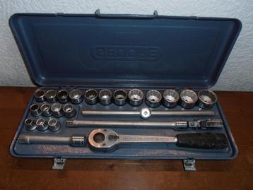 ZGAN  grote Gedore doppen set - kist 1/2 dop-opname. beschikbaar voor biedingen