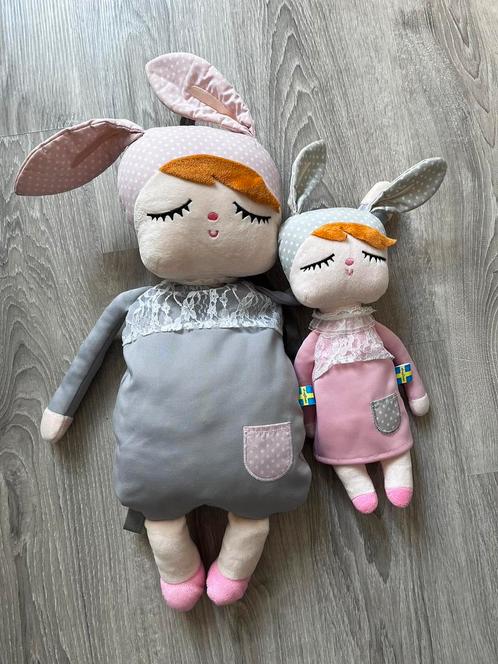 Miniroom Kanindocka: rugtas & knuffelpop, Kinderen en Baby's, Speelgoed | Knuffels en Pluche, Zo goed als nieuw, Overige typen