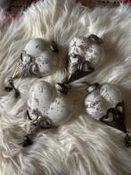 Glazen barok kerst ornamenten harten 8 stuks, Ophalen of Verzenden