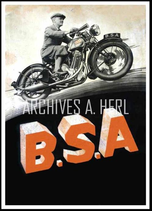 1930s BSA Goldstar Motorcycle Vintage Print A4, Verzamelen, Merken en Reclamevoorwerpen, Nieuw, Overige typen, Verzenden