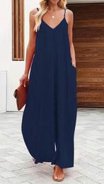 Marineblauwe jumpsuit s 36, Kleding | Dames, Jumpsuits, Ophalen of Verzenden, Zo goed als nieuw, Maat 36 (S), Blauw