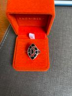 Ring zilver met onyx maat 54, Ophalen of Verzenden, Zo goed als nieuw, 17 tot 18, Dame