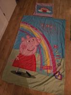 Pappa pig dekbedovertrek 140x200. 2 kanten. Nette staat!, Kinderen en Baby's, Kinderkamer | Beddengoed, Overige kleuren, Meisje