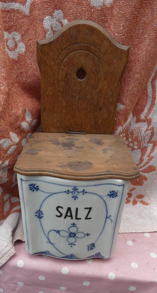 oude zoutbak/ zoutpot Salz/ voorraadpot keuken, Antiek en Kunst, Antiek | Keukenbenodigdheden, Ophalen of Verzenden