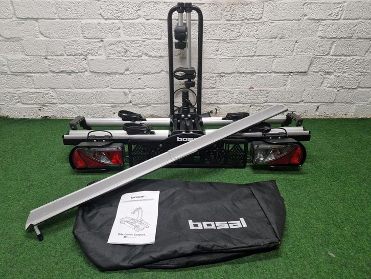Nette Bosal Compact fietsendrager + Oprijgoot + Opbergtas, Auto diversen, Fietsendragers, Zo goed als nieuw, Trekhaakdrager, 2 fietsen