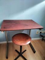Vintage School bureau tafeltjes met stoeltje., Gebruikt, Ophalen of Verzenden, Tafel(s) en Stoel(en)