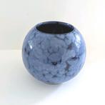 Ronde blauwe vaas, Ophalen of Verzenden