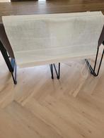 2 Vouwgordijnen Veneta nieuw wit ecru beige linnenlook, Ophalen of Verzenden, Nieuw, Wit, 50 tot 100 cm