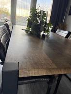 Eettafel mangohout, Huis en Inrichting, Tafels | Eettafels, Ophalen, Overige materialen, Robuust, industrieel, 200 cm of meer