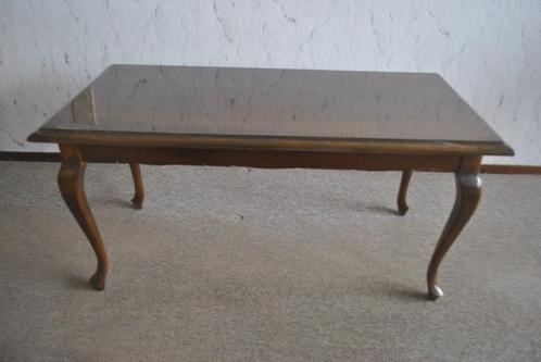 Salontafel, bijzettafel, Queen Ann pootjes, zeer nette staat, Huis en Inrichting, Tafels | Salontafels, Gebruikt, 50 tot 75 cm