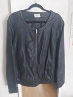 Prachtig leatherlook jasje zizzi.  Maat 52, Ophalen of Verzenden, Zo goed als nieuw, Zwart, Jasje of Colbert
