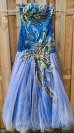 Blauwe Handgemaakte Gala Jurk – Maat L – Diversity Design, Kleding | Dames, Maat 38/40 (M), Blauw, Ophalen of Verzenden, Zo goed als nieuw