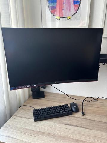 *** ALS NIEUW! Curved gaming monitor 27 inch van AON *** beschikbaar voor biedingen