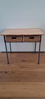 Deco Kastje met Rotan Lades en Grenen Blad,bezorgen een Opti, Huis en Inrichting, Tafels | Bijzettafels, Metaal of Aluminium, Nieuw