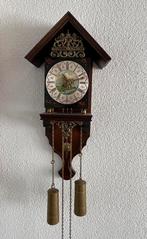 Vintage wandklok – gewichtsaangedreven met schildering, Antiek en Kunst, Antiek | Klokken, Ophalen