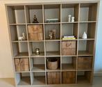 IKEA Kallax kast eikenlook 25 vakken - Nieuwstaat!, Huis en Inrichting, Ophalen, 150 tot 200 cm, Zo goed als nieuw, 25 tot 50 cm
