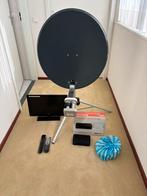 Complete camping schotel antenne set met tv +20m coax kabel, Ophalen, Zo goed als nieuw, Overige merken